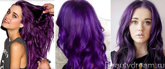 фиолетовый цвет волос фото