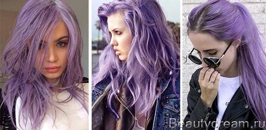 фиолетовый цвет волос фото