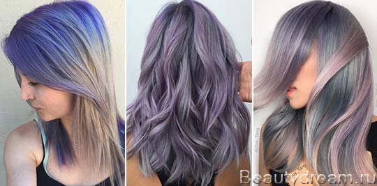 пепельно фиолетовый цвет волос